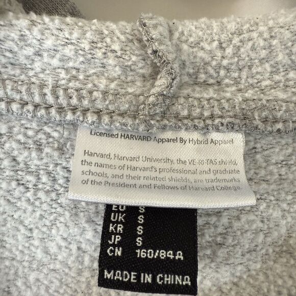 Harvard Hoodie Women's Small Grey Pullover Drawstring Pockets Forever 21 - Picture 8 of 13